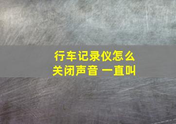 行车记录仪怎么关闭声音 一直叫